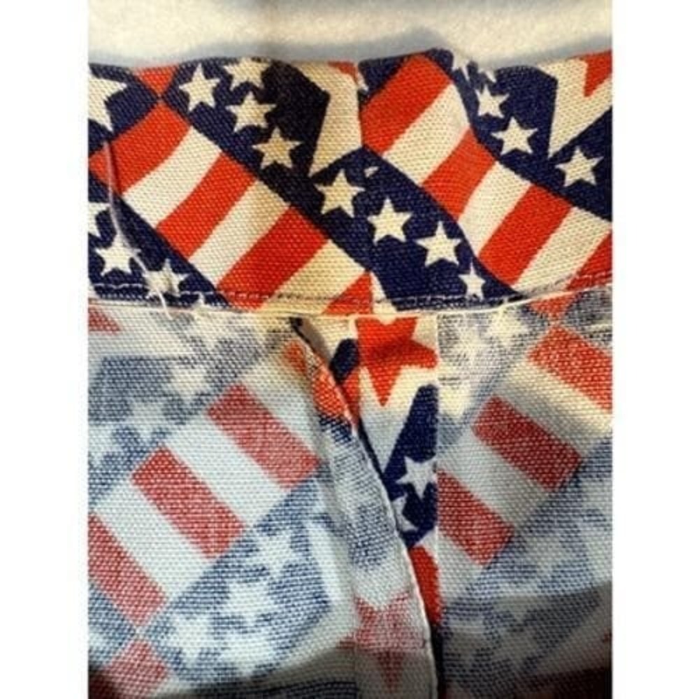 Vtg Handmade Women's 2 Pc Outfit USA Patriotic American Flag Small - Picture 8 of 16